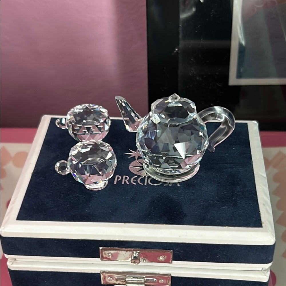 Crystal Tea Set with Box
